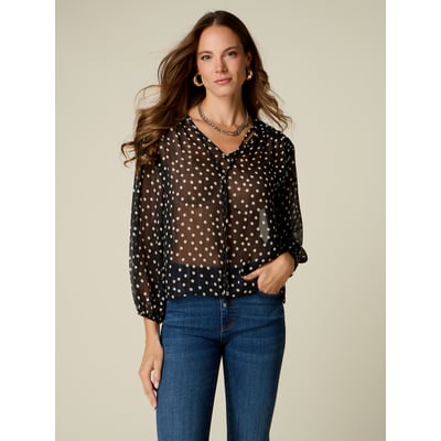 Blouse à pois OLTRE