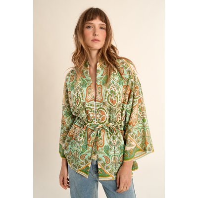 Kimono satiné et imprimé MOLLY BRACKEN