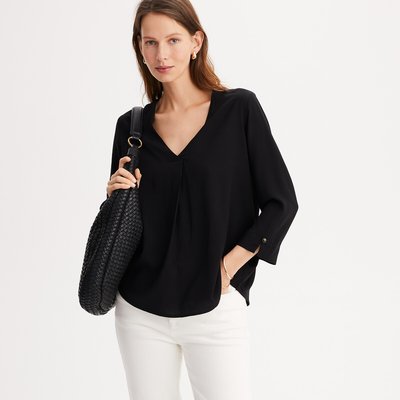 Blouse col V, manches 3/4 ANNE WEYBURN