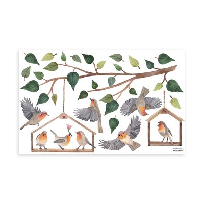 Stickers muraux branches et oiseaux QUEYRAN LILIPINSO
