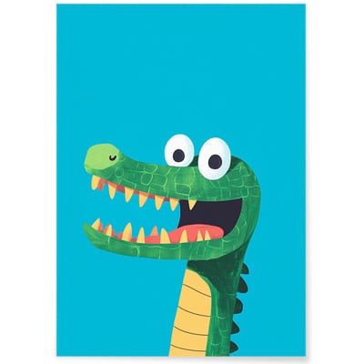 Affiche Crocodile rigolo L'AFFICHERIE