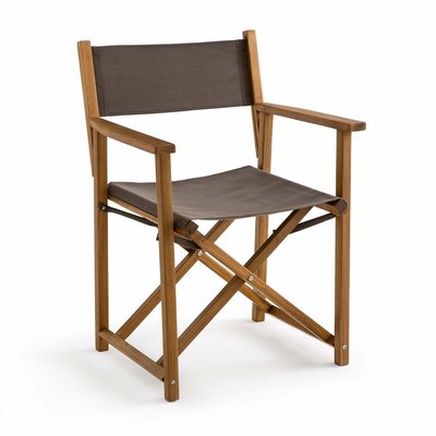 Acacia and Canvas Folding Table Armchair Alfred AM.PM