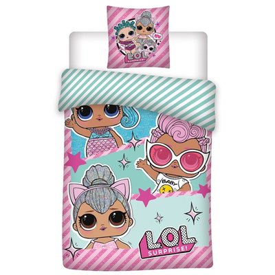 Parure de Lit Enfant Coton Bio Réversible Baby LOL SURPRISE