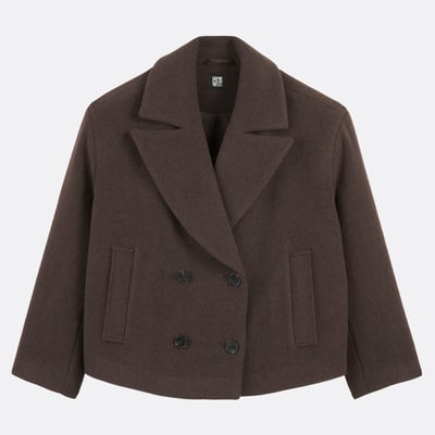 Short Pea Coat with Button Fastening with Winter Style LA REDOUTE COLLECTIONS