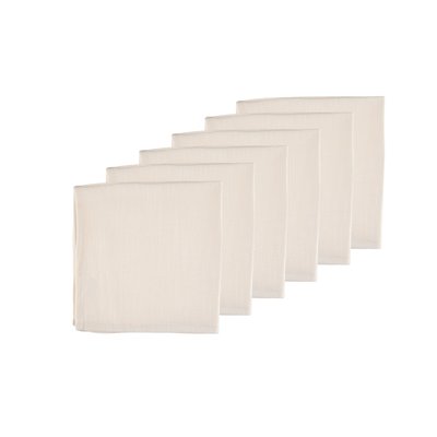 Lot de 6 serviettes de table en 20% lin et 80 coton, NUDE BJORN