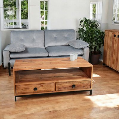 Table basse bois recyclé naturel 110 cm CANBERRA PIER IMPORT