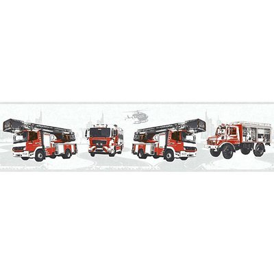 Frise Imprimée "Camion de Pompier" HOME MAISON