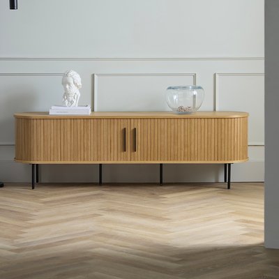 Meuble bas 2 portes 180 cm - Bois naturel - ALBA MAISON AUBERTIN