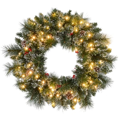 Couronne de Noël Plastique Vert HOMCOM