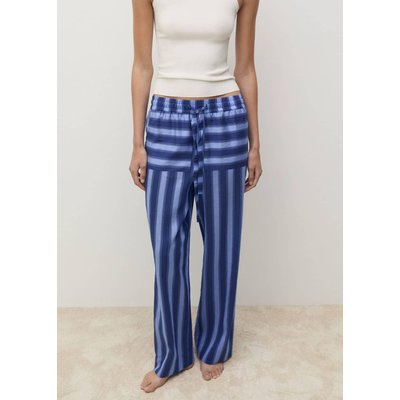 Pantalon lyocell rayures tissu bicolore MANGO