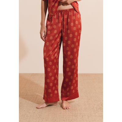 Pantalon de pyjama à motifs fleurs satiné MIRAE ETAM