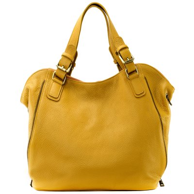 Grand sac à main en cuir grainé italien CAMELIA OH MY BAG