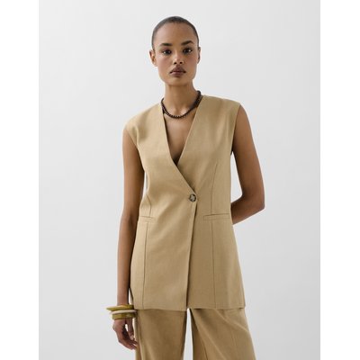 Gilet en lin uni SCALPERS