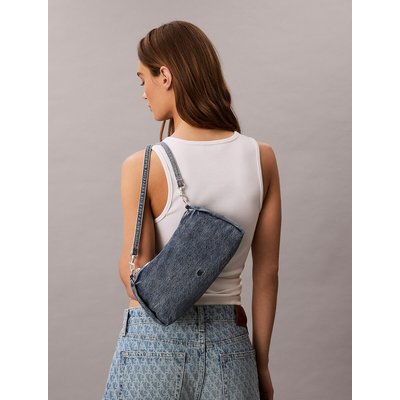 Bolso para llevar al hombro en denim, 2 bandoleras CALVIN KLEIN
