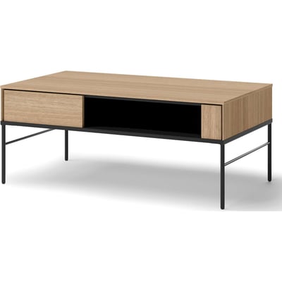 Table basse avec niche VISSO en chêne linéaire RECOLLECTION
