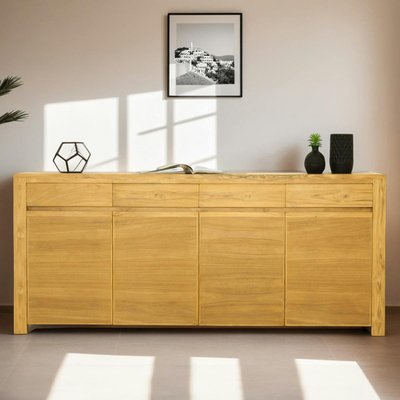 Buffet moderne en teck massif 4 portes 4 tiroirs GOA PIER IMPORT
