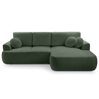 Canapé d'Angle Convertible en Tissu bouclette 4 places - CANDELA LISA DESIGN