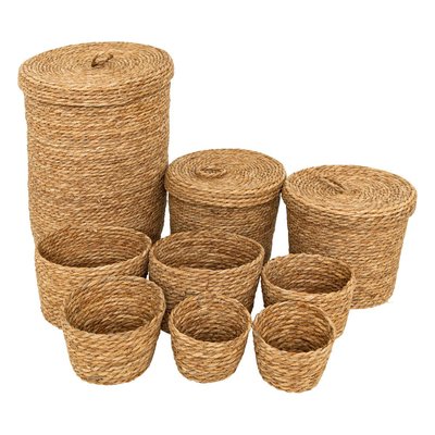 Lot de 9 paniers ronds LITTLE COTTAGE ATMOSPHERA
