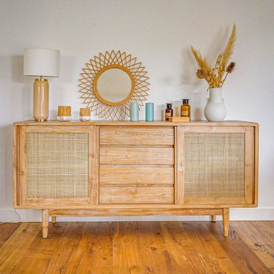 Buffet en teck 2 portes 4 tiroirs ARCHI PIER IMPORT