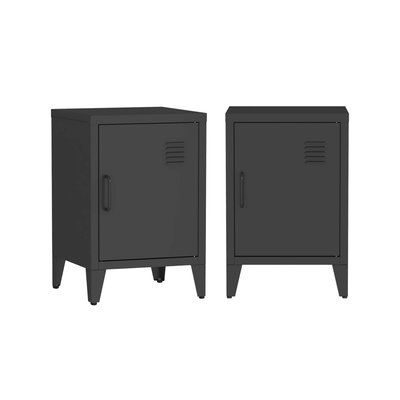 Table de chevet industrielle 1 porte (lot de 2) SOHO SWEEEK