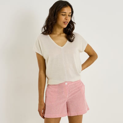 Pull brillant manches courtes GRAIN DE MALICE