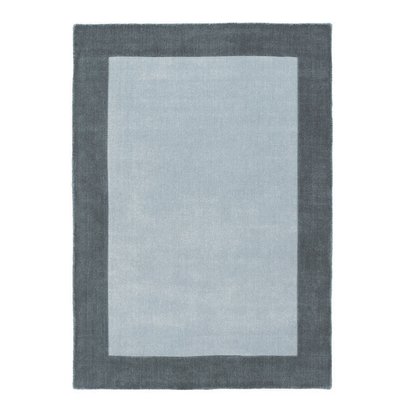 Two Tone Border Plain Rug in 100% Wool SO'HOME
