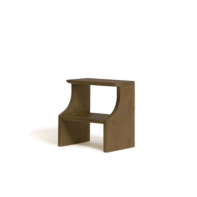 Tabouret marchepied en bois massif marron clair - MILO HANNUN