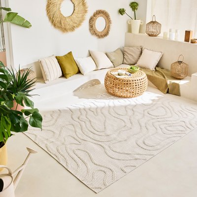 Tapis interieur exterieur à motif vague SANTORINI NAZAR RUGS