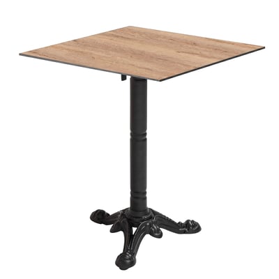 Table de jardin bistrot carrée inclinable en métal et aluminium 4 personnes 60x60 cm, OPERA OVIALA