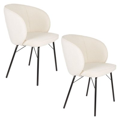 Chaises JOA en tissu bouclé - lot de 2 BOITE A DESIGN