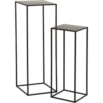 Tables gigognes en fer, carré (lot de 2) JOLIPA