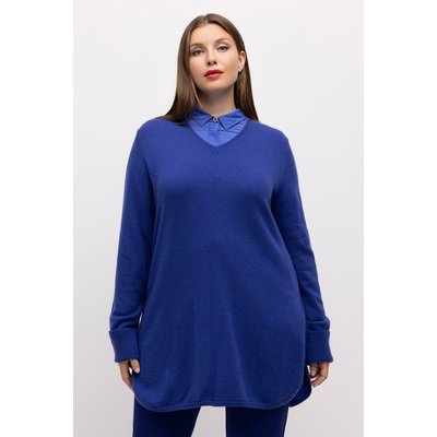 Pull, laine mélangée raffinée, passepoil ULLA POPKEN