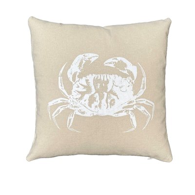 Coussin carré imprimé coton BEACH HOUSE CRABE TODAY