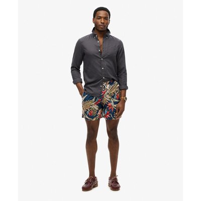 Short de bain à imprimé hawaïen longueur 43 cm SUPERDRY