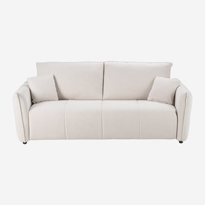 Canapé convertible - Matelas 13 cm - Tissu texturé Oria BOSTON HABITAT