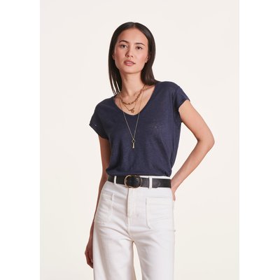 T-shirt en lin à petites manches tombantes LA FEE MARABOUTEE