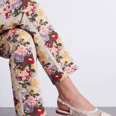 Slingback en cuir tressé MONOPRIX