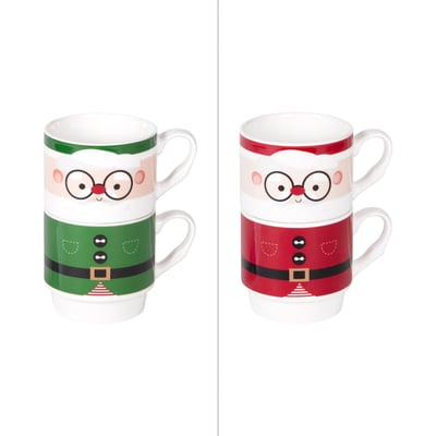 Coffret 2 mugs Hohoho TREND'UP