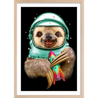 Affiche enfant spacesloth HEXOA