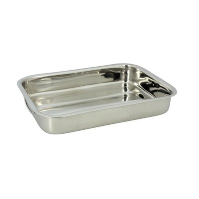 Plat à four rectangulaire en inox avec poignées 35x25cm, HARRY MENASTYL