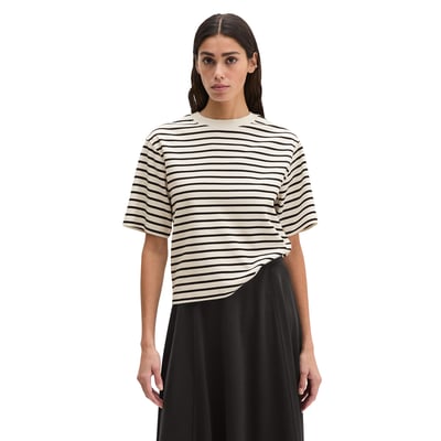 T-shirt rayé relaxed en jersey interlock léger MARC O'POLO