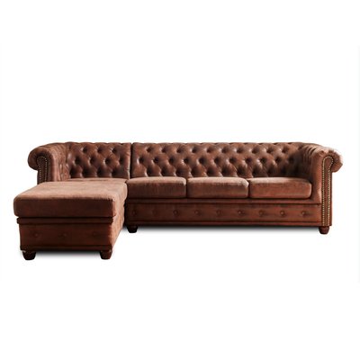 Canapé d'Angle gauche en Microfibre 4 places - WINSTON LISA DESIGN