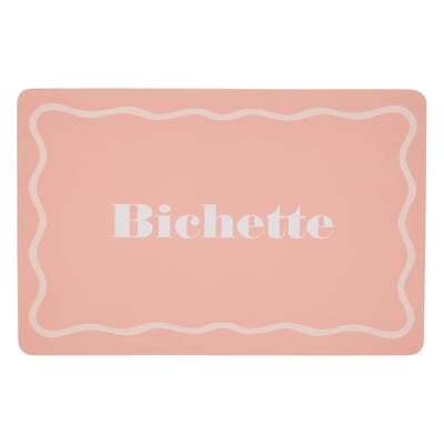 Set de table rectangulaire avec inscription Bichette ATMOSPHERA