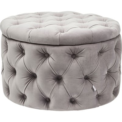Tabouret coffre Desire velours gris KARE DESIGN