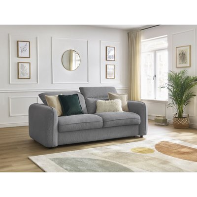 Canapé lit 3 places en tissu chiné couchage 140x200 cm, ACHILLE BOBOCHIC
