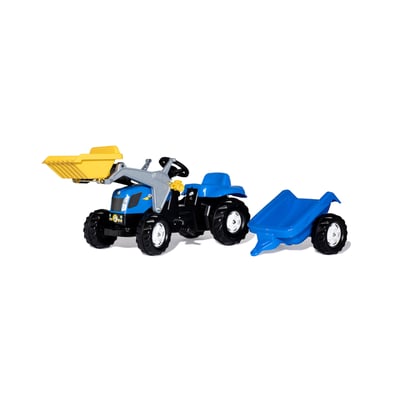 Tracteur a pedales + remorque rollyKid New Holland ROLLY TOYS
