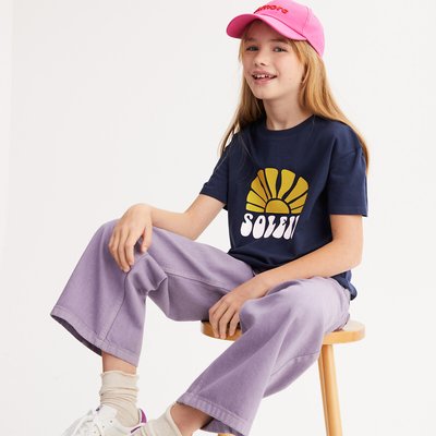 T-shirt col rond, motif soleil LA REDOUTE COLLECTIONS