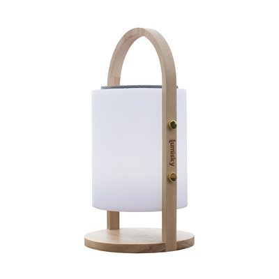 Lampe enceinte bluetooth sans fil WOODY PLAY LUMISKY