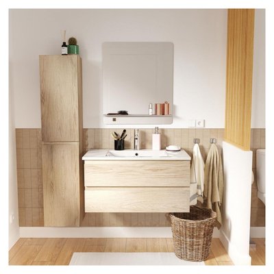 Meuble simple+robinet+miroir+colonne SORRENTO MOB IN
