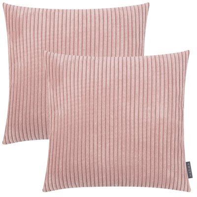 Lot de 2 housses de coussin velours côtelé SHARA MAGMA HEIMTEX